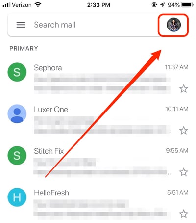 how to logout from mail app